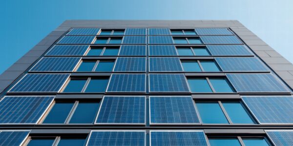 Geschäftsgebäude mit Solarfassade